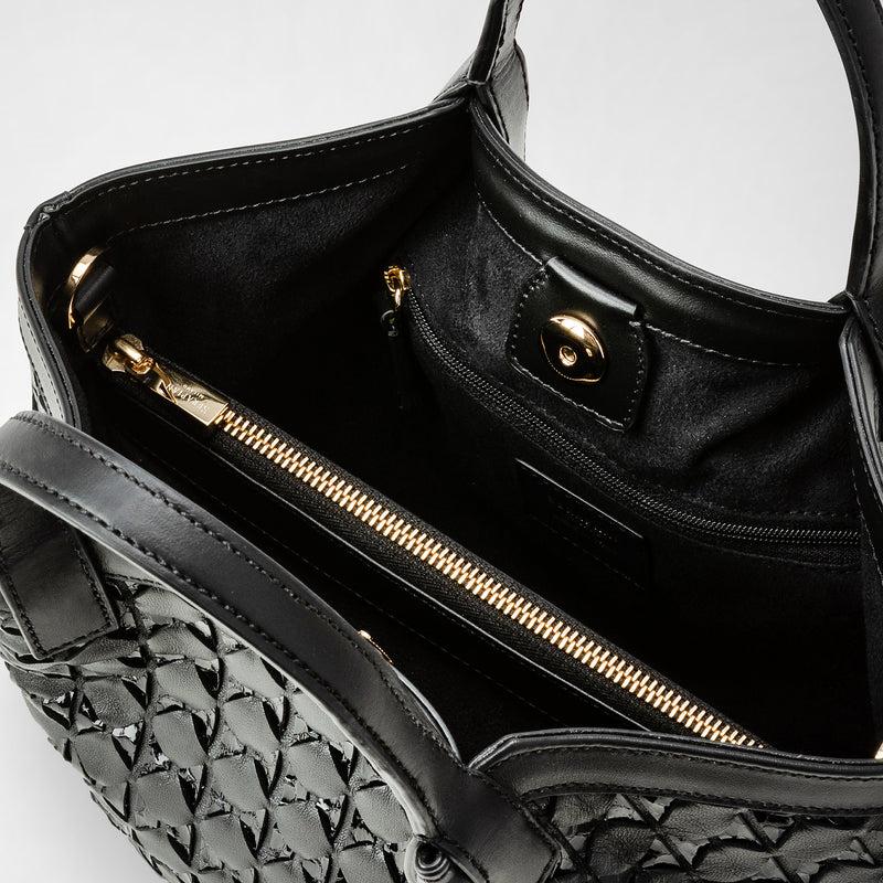 Serapian Mini secret bag in mosaico and elaphe black Fino Al -60%