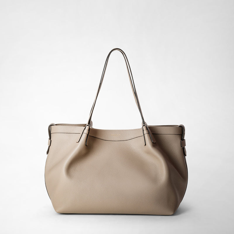 Serapian Small secret tote bag in rugiada leather sahara Economico