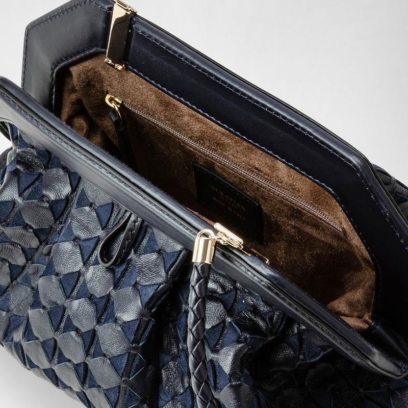 Serapian Secret clutch bag in mosaico midnight blue Hotsell