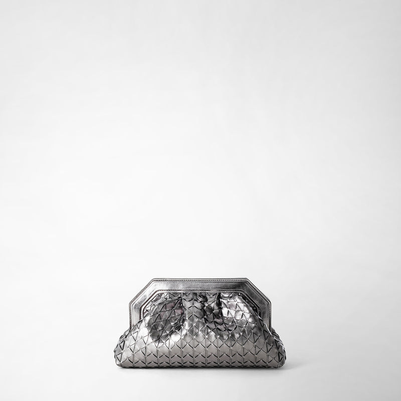 Serapian Secret clutch bag in mosaico ruthenium Vendita Calda