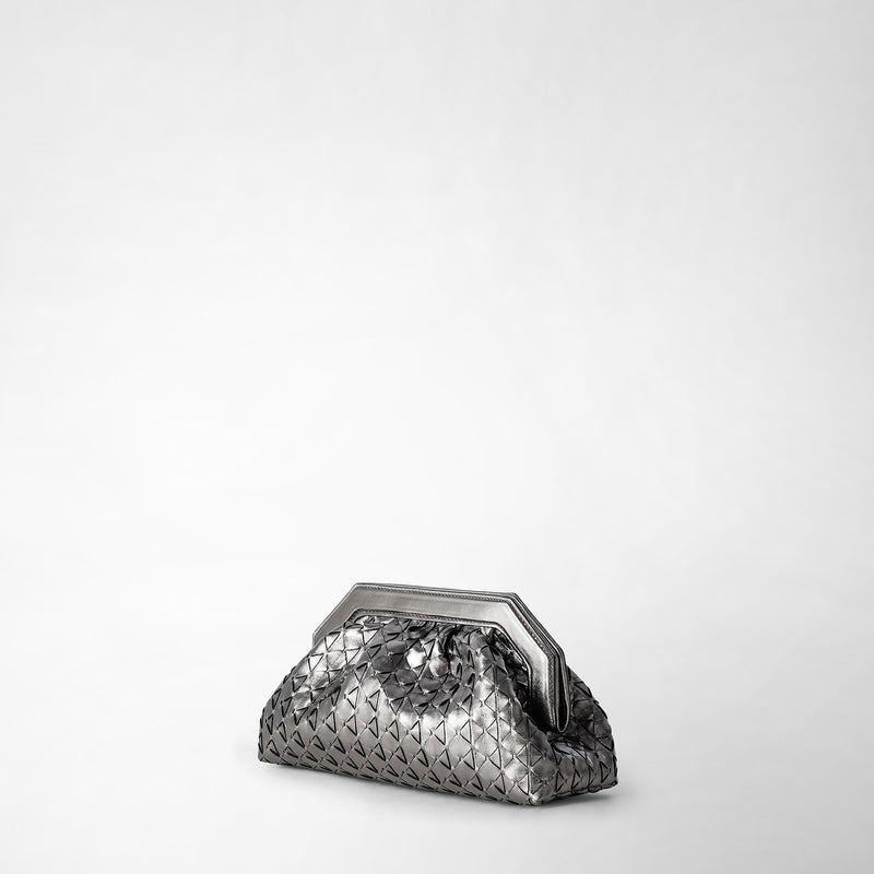 Serapian Secret clutch bag in mosaico ruthenium Vendita Calda