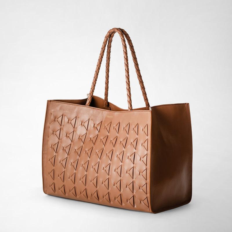 Serapian 1928 tote bag in mosaico tan 2025