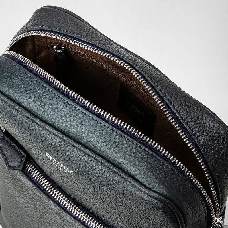 Serapian Tracolla north south in pelle cachemire blu navy Promozione