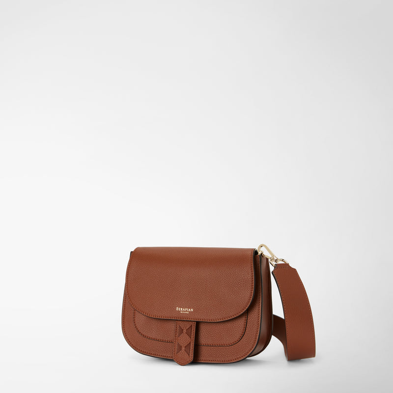 Serapian Borsa luna crossbody in pelle rugiada cuoio Novità