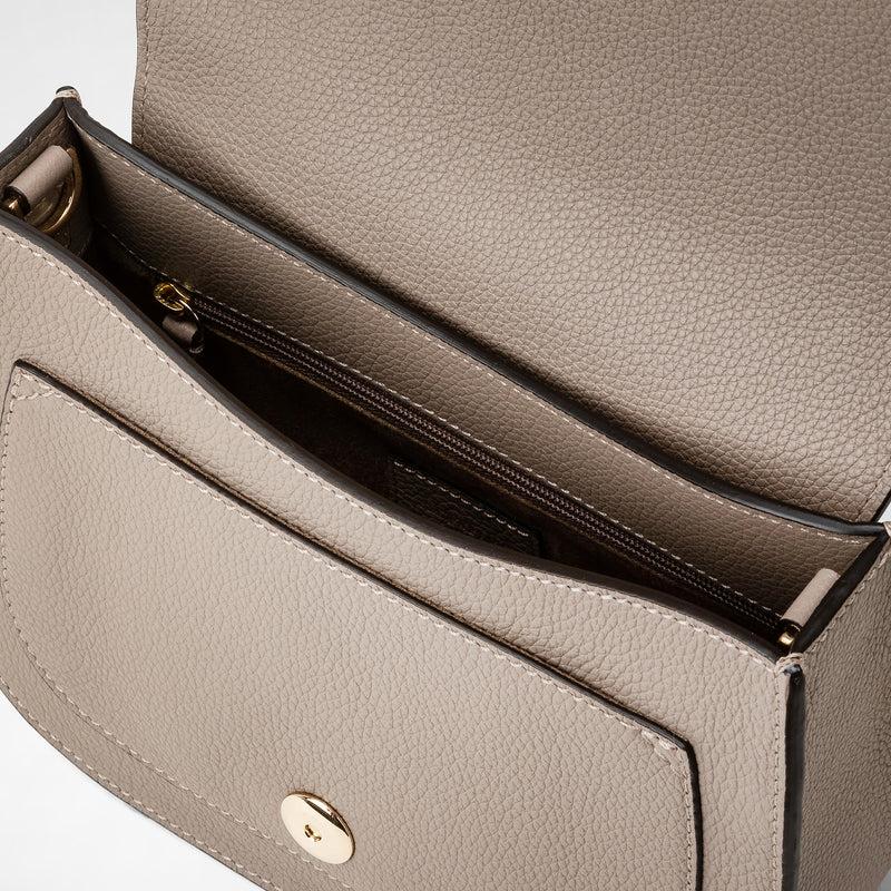 Serapian Borsa luna crossbody in pelle rugiada sahara Sconto