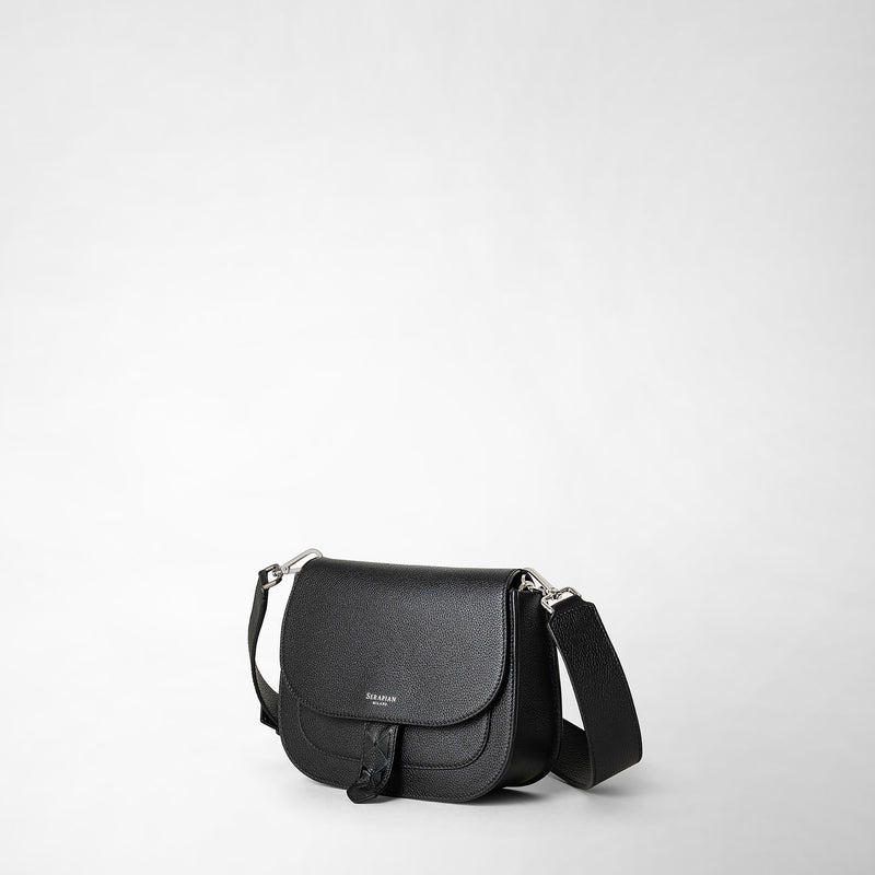 Serapian Borsa luna crossbody in pelle rugiada nero Discount Store per i nuovi prodotti
