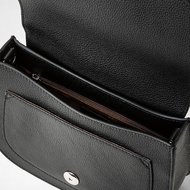 Serapian Borsa luna crossbody in pelle rugiada nero Discount Store per i nuovi prodotti