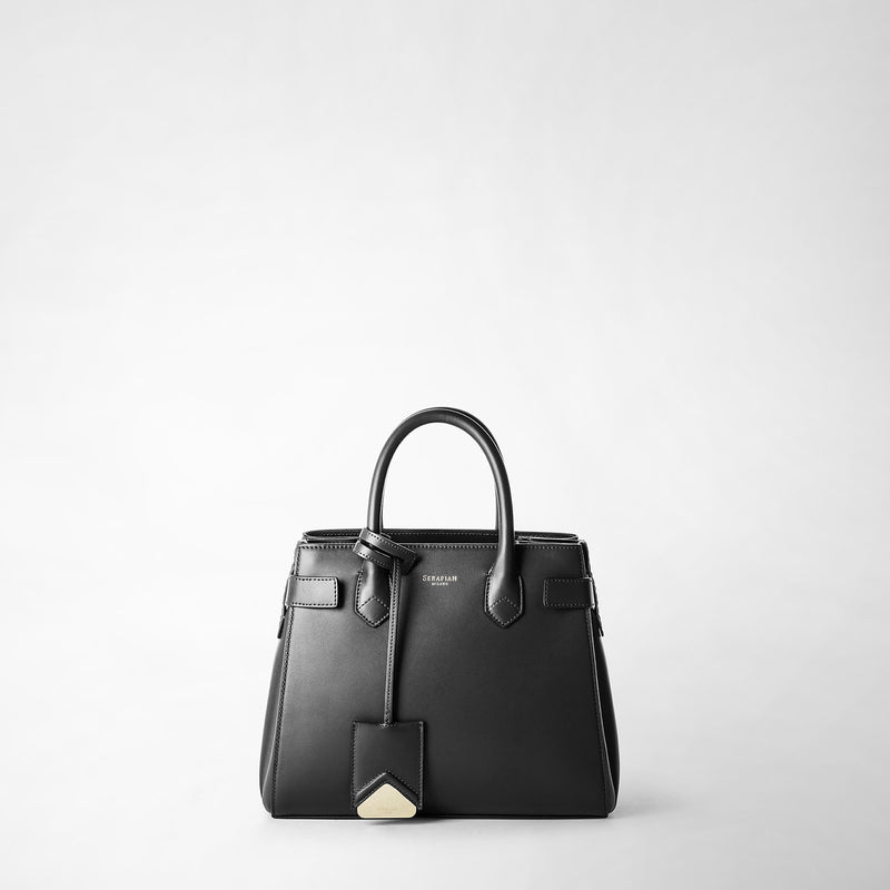 Serapian Meline' handbag in seta leather black Offerte
