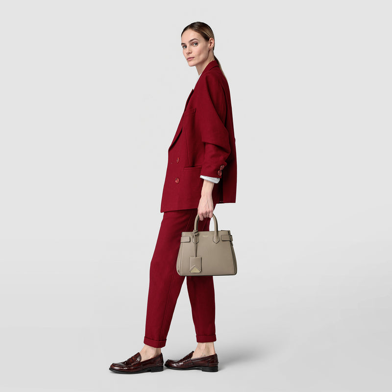 Serapian Meline' handbag in seta leather sahara Hotsell