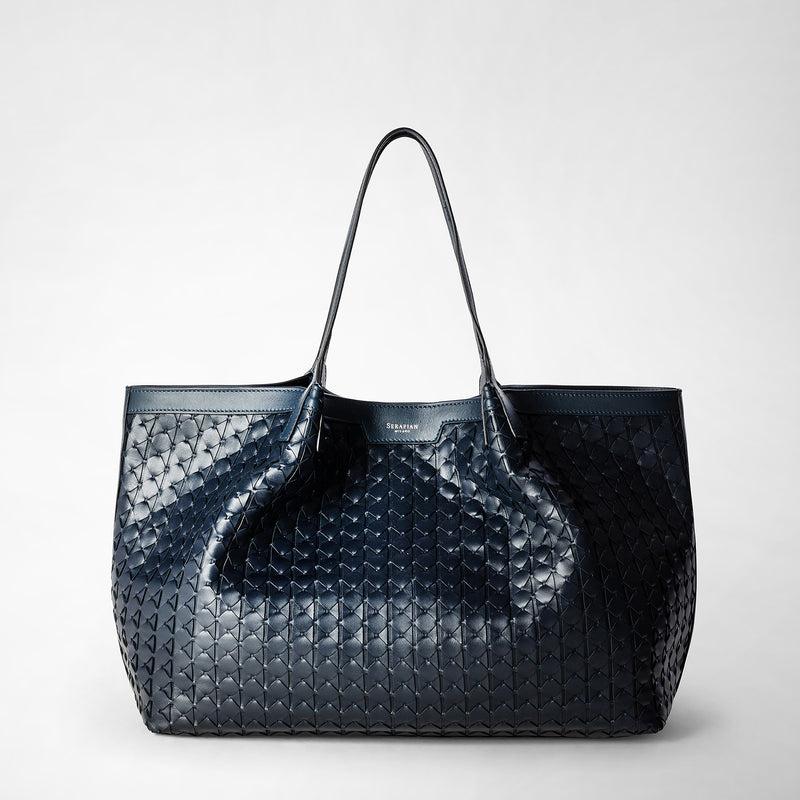 Serapian Secret tote bag in mosaico navy blue Moda