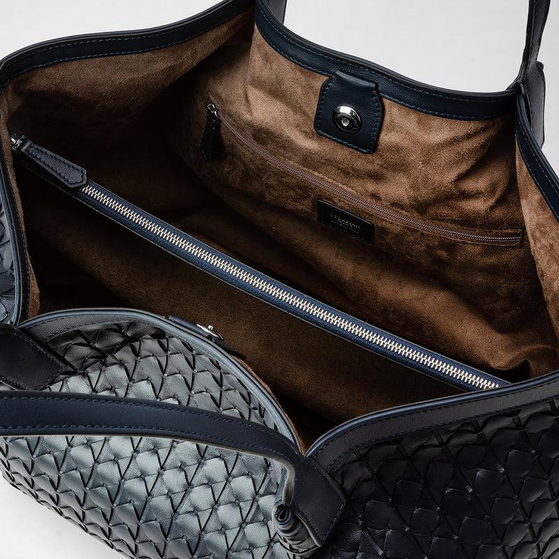 Serapian Secret tote bag in mosaico navy blue Moda