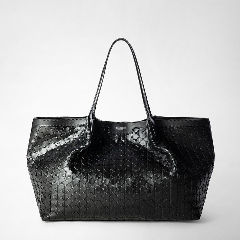 Serapian Secret tote bag in mosaico black Italy