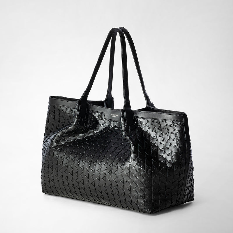Serapian Secret tote bag in mosaico black Italy