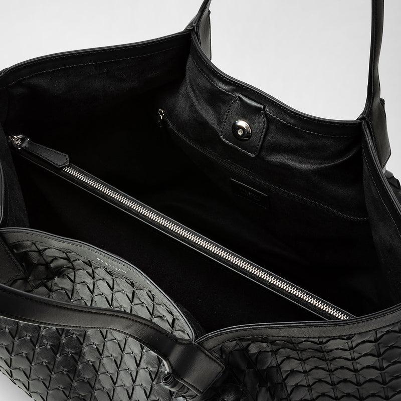 Serapian Secret tote bag in mosaico black Italy