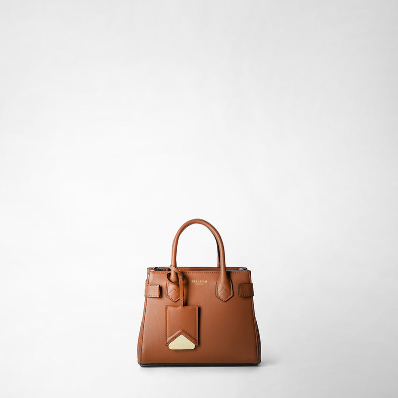 Serapian Mini meline' handbag in seta leather cuoio Pezzi Unici