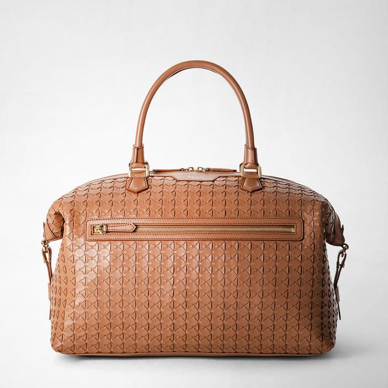 Serapian Travel bag in mosaico tan Negozi Online
