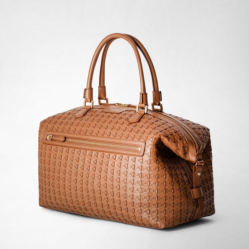 Serapian Travel bag in mosaico tan Negozi Online