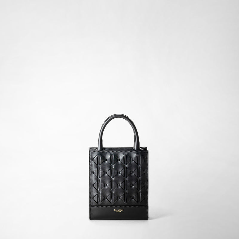 Serapian Borsa 1928 tote mini in mosaico nero Consegna Veloce