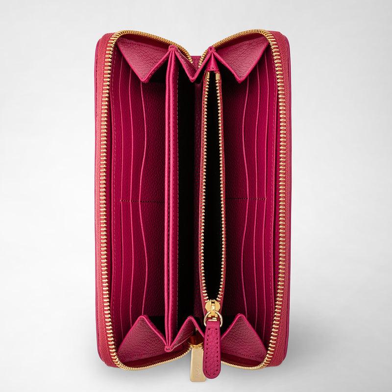 Serapian Zip-around wallet in rugiada leather petal Online