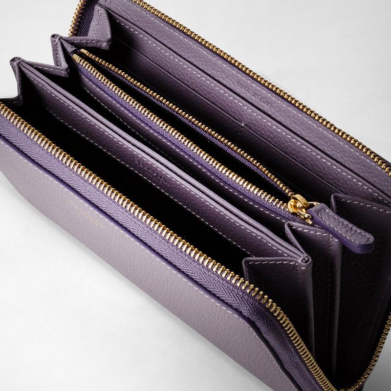 Serapian PORTAFOGLIO CON ZIP IN PELLE RUGIADA In Vendita