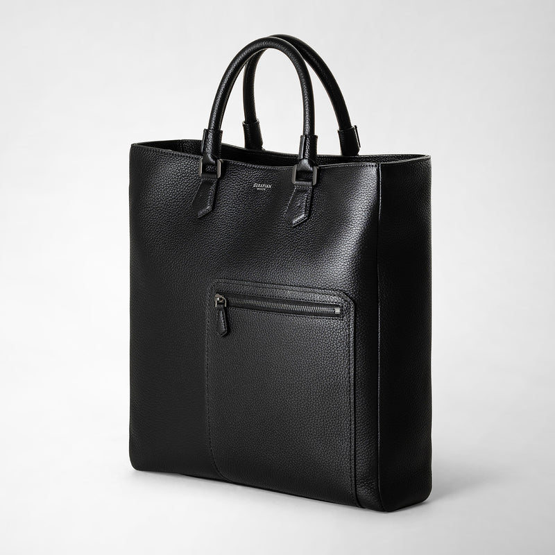 Serapian Quattordici tote bag in cachemire leather eclipse black Flash Sale
