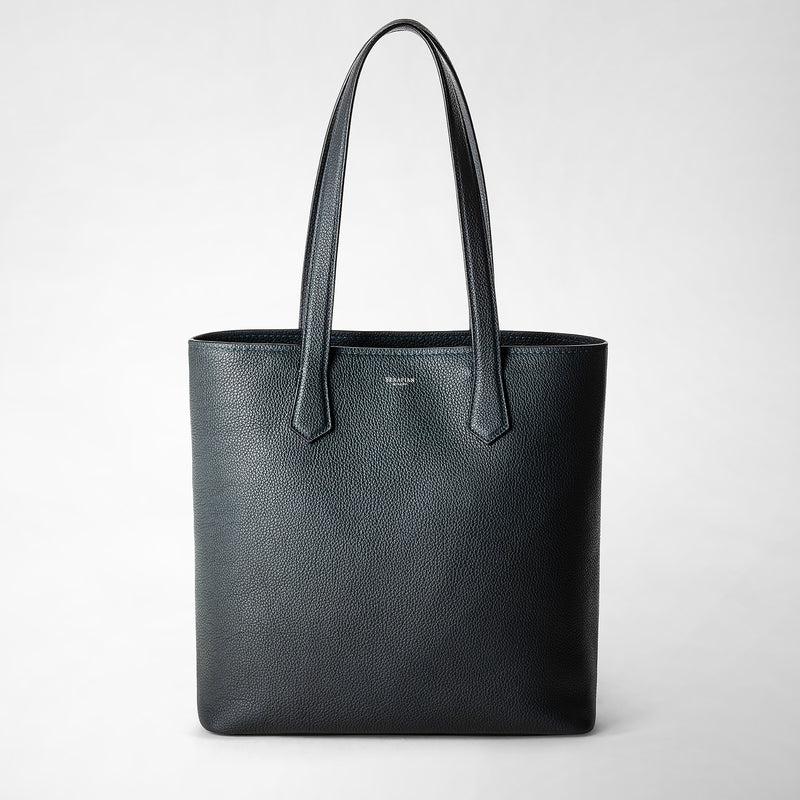 Serapian Day tote bag in cachemire leather navy blue Fornitura limitata
