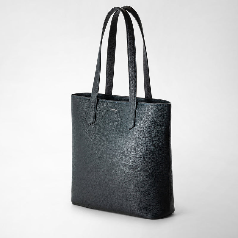 Serapian Day tote bag in cachemire leather navy blue Fornitura limitata
