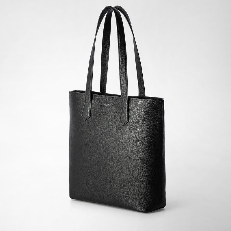 Serapian Day tote bag in cachemire leather black Shopping online