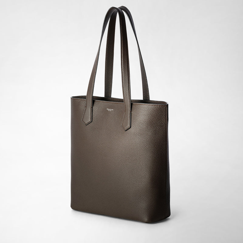 Serapian Day tote bag in cachemire leather espresso Offerta esclusiva