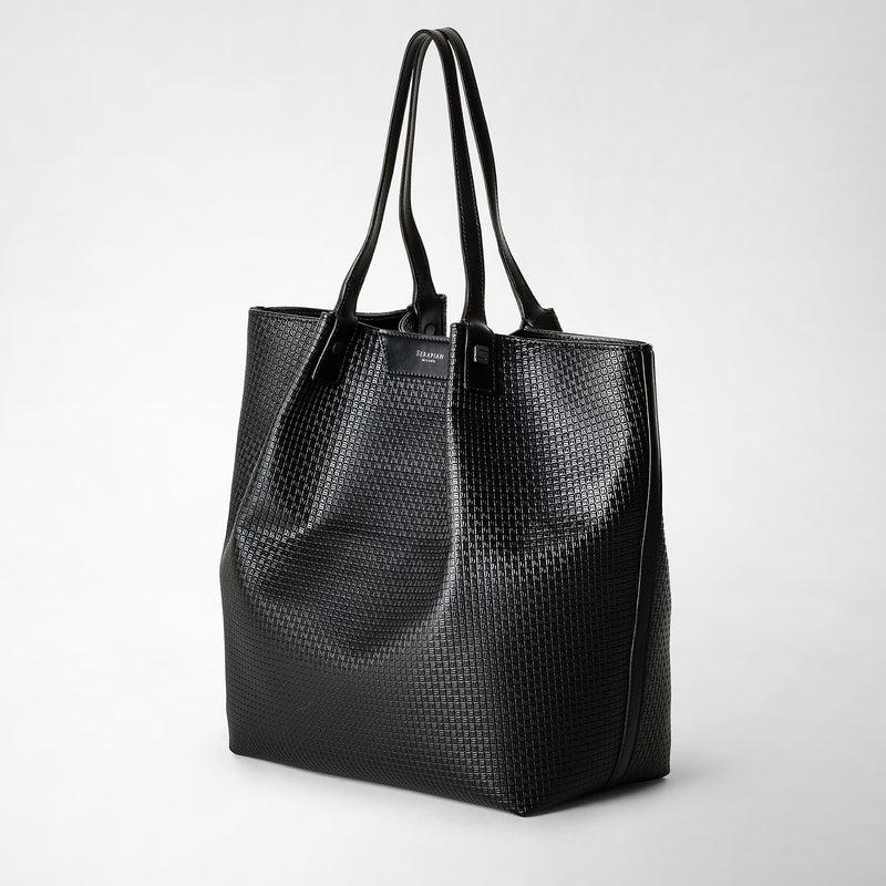 Serapian Vertical secret tote bag stepan nero-nero eclissi Cyber Monday