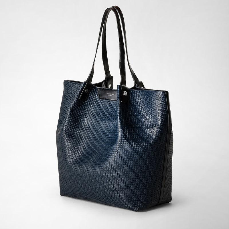 Serapian Vertical secret tote bag stepan blu oceano-nero Offerta natalizia