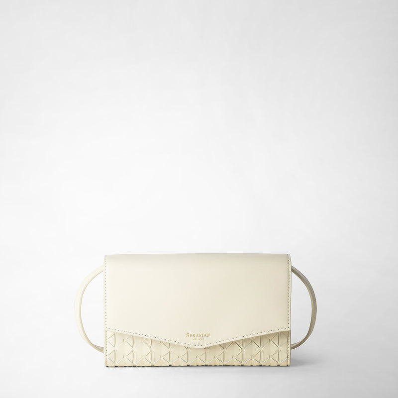 Serapian Clutch con tracolla in mosaico panna Offerta migliore