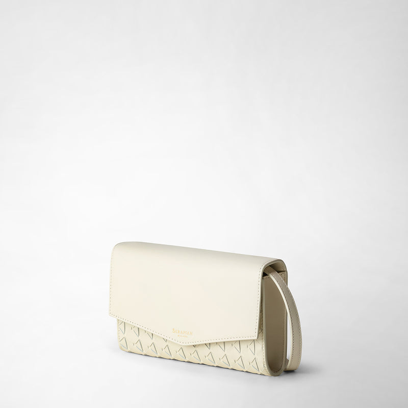 Serapian Clutch con tracolla in mosaico panna Offerta migliore