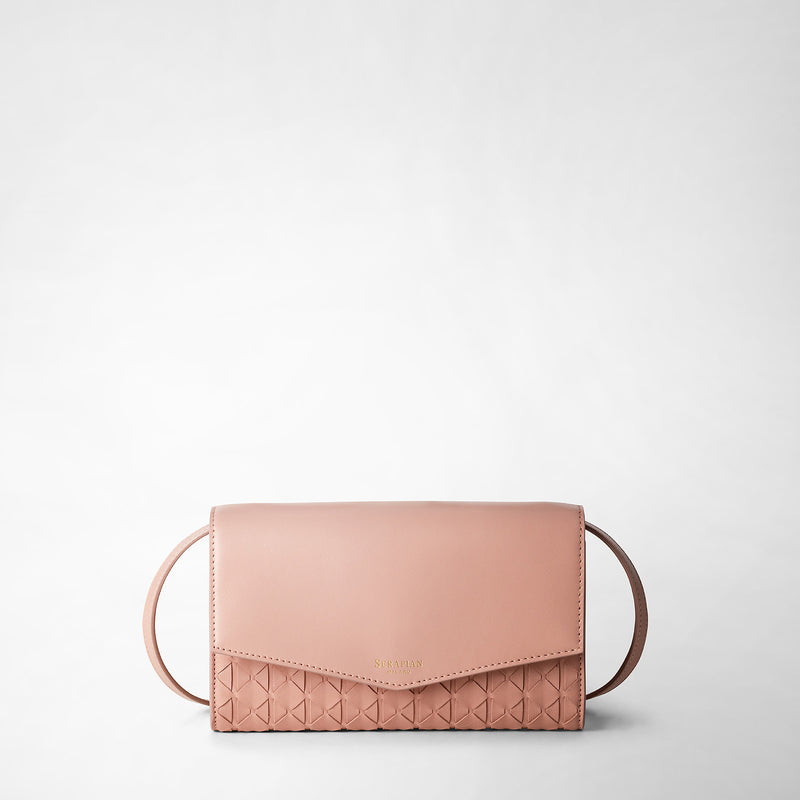 Serapian Clutch con tracolla in mosaico blush Latest fashion