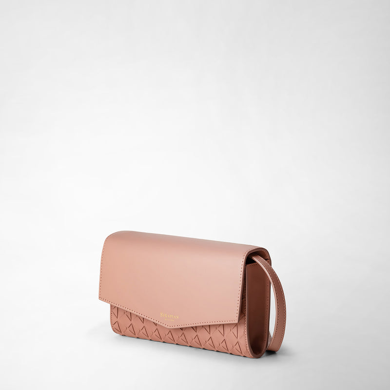 Serapian Clutch con tracolla in mosaico blush Latest fashion