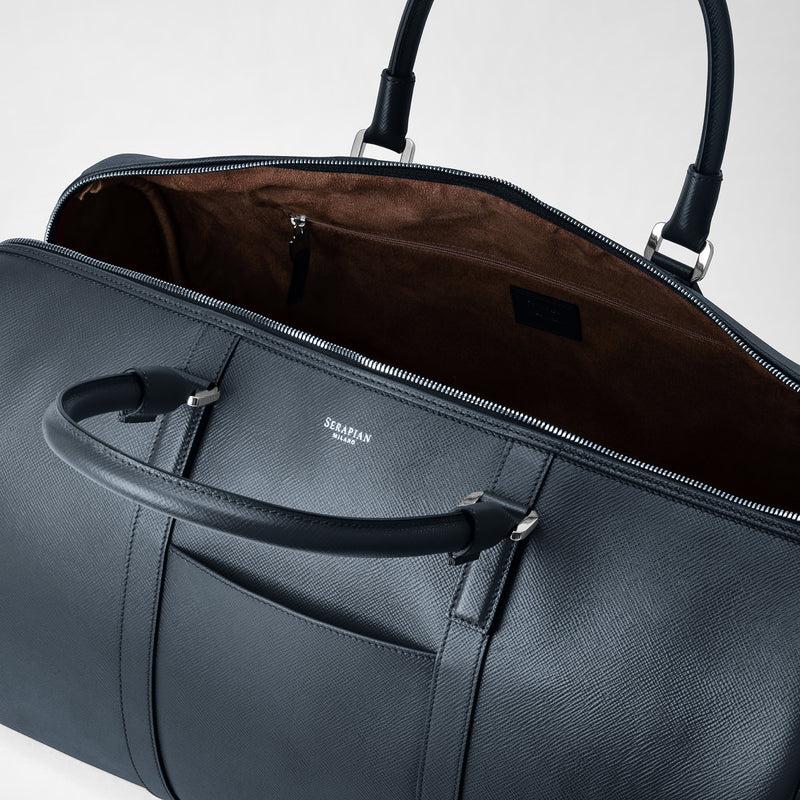 Serapian Borsa da viaggio in pelle evoluzione blu navy Offerte giornaliere