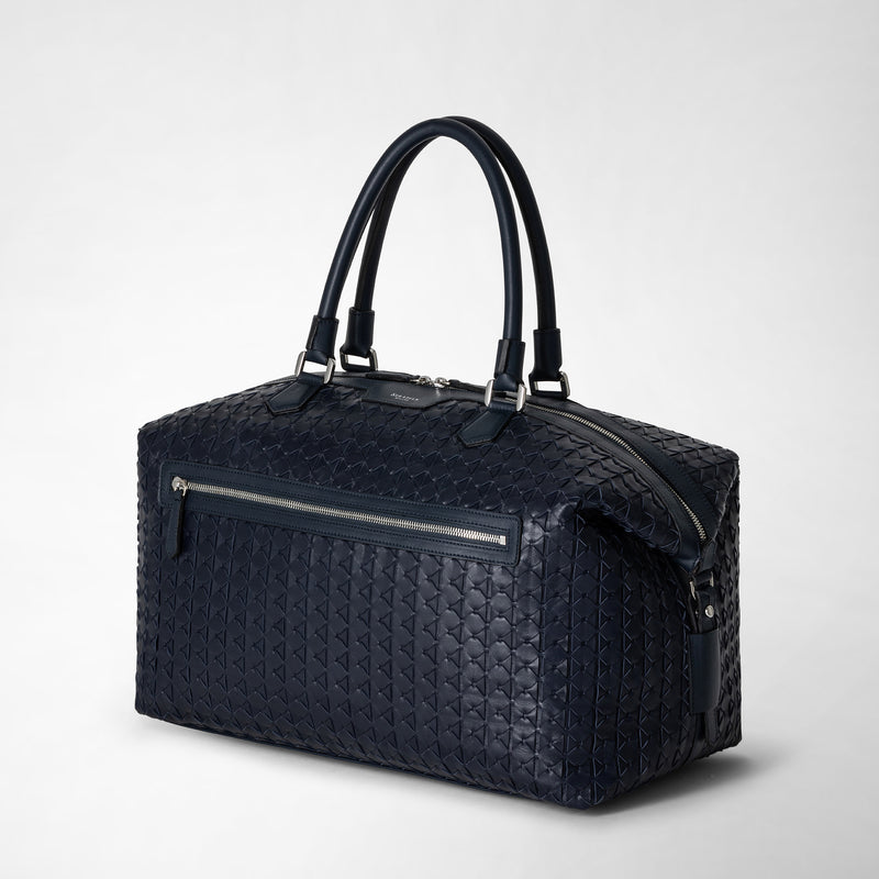 Serapian Travel bag in mosaico navy blue Ultimi tre giorni