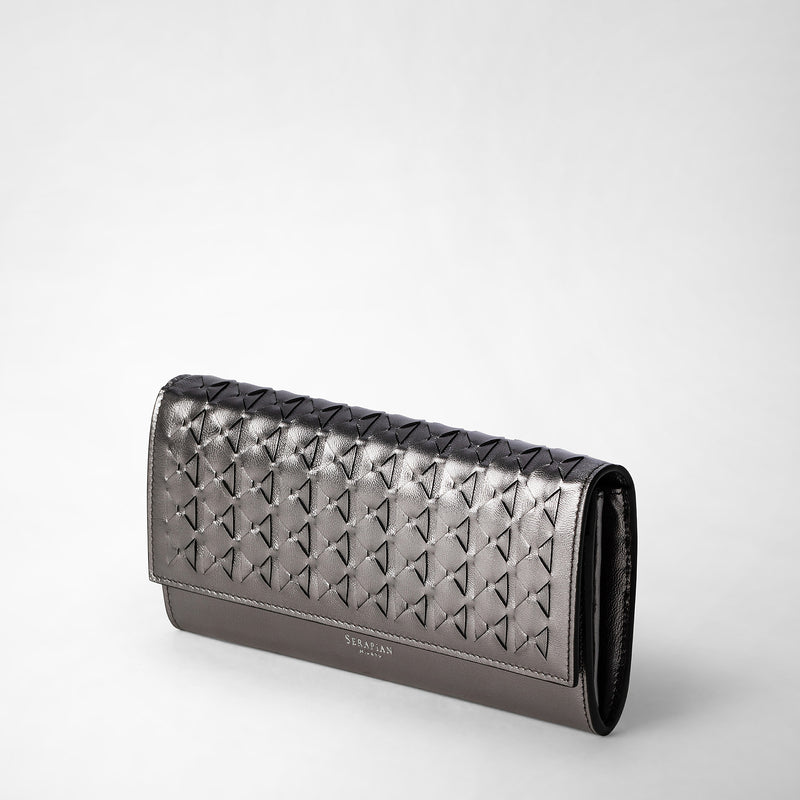 Serapian Continental wallet in mosaico ruthenium Fino al 65% di sconto
