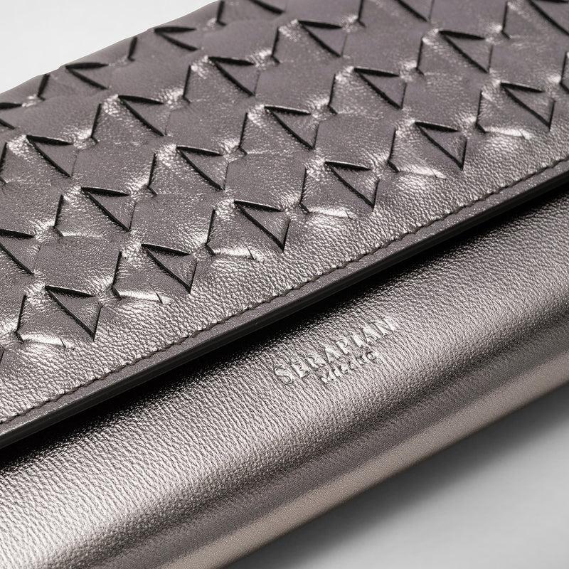 Serapian Continental wallet in mosaico ruthenium Fino al 65% di sconto