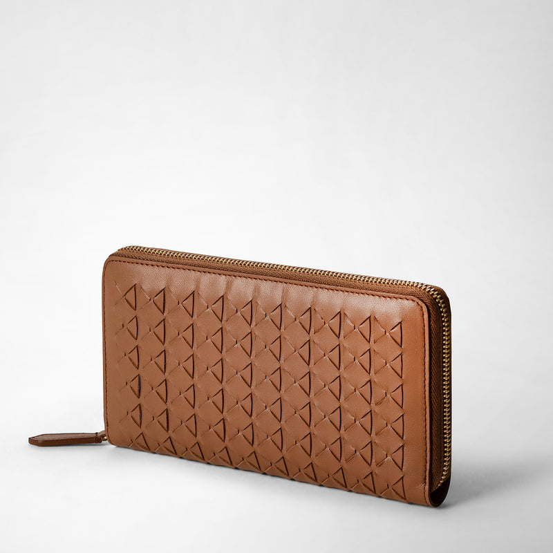 Serapian Zip-around wallet in mosaico tan Only for today