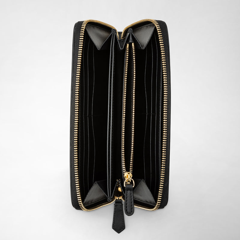 Serapian Portafoglio con zip in mosaico nero Fino al 55% di sconto