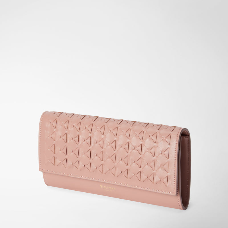 Serapian Portafoglio continental in mosaico blush Super sconto
