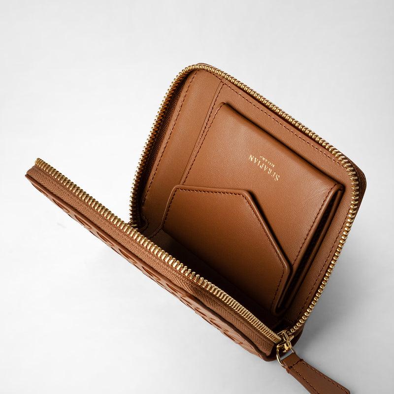 Serapian Mini zip wallet in mosaico tan Duty-free