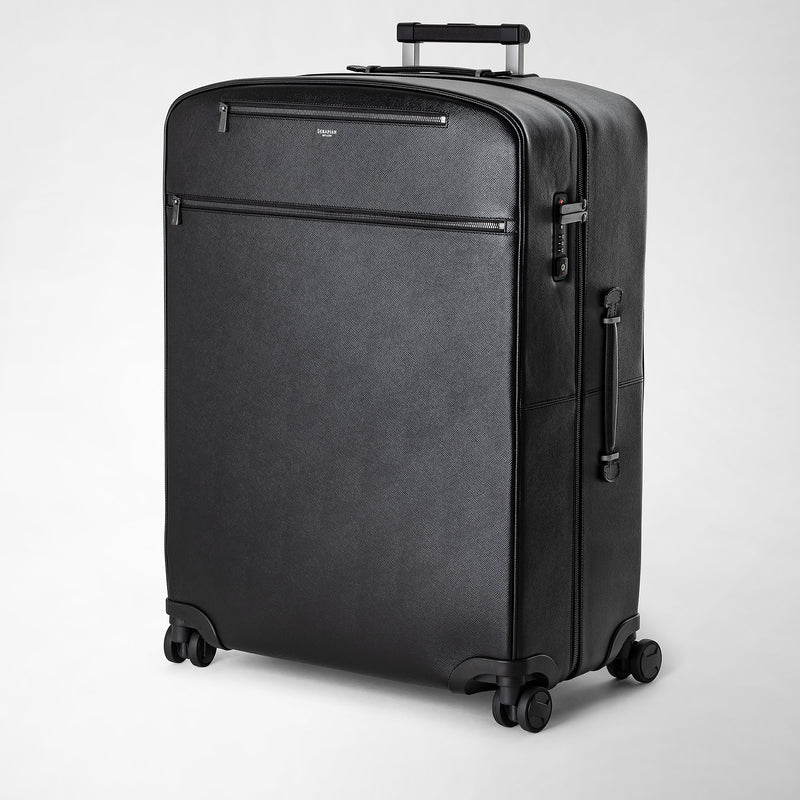 Serapian Trolley grande in pelle evoluzione nero eclissi Pezzi Unici