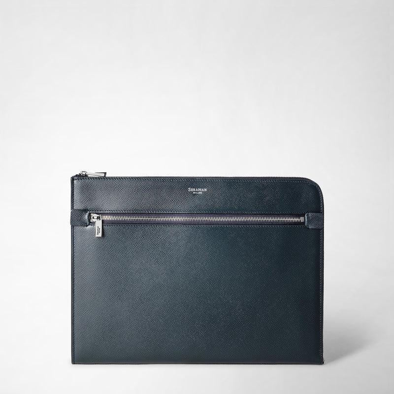 Serapian Portadocumenti in pelle evoluzione blu navy Presa