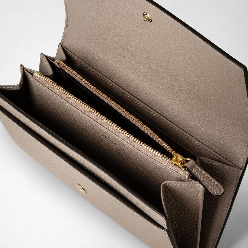 Serapian Portafoglio continental in pelle rugiada sahara Offerte