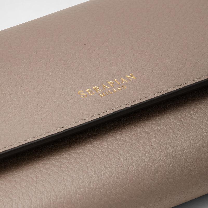 Serapian Portafoglio continental in pelle rugiada sahara Offerte