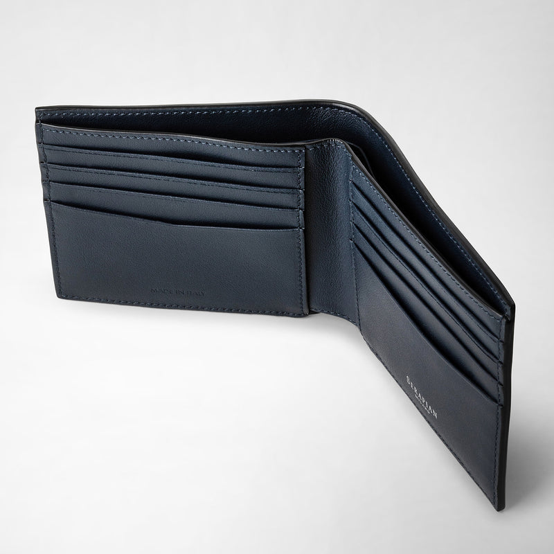 Serapian 8-card billfold in mosaico navy blue Black Friday