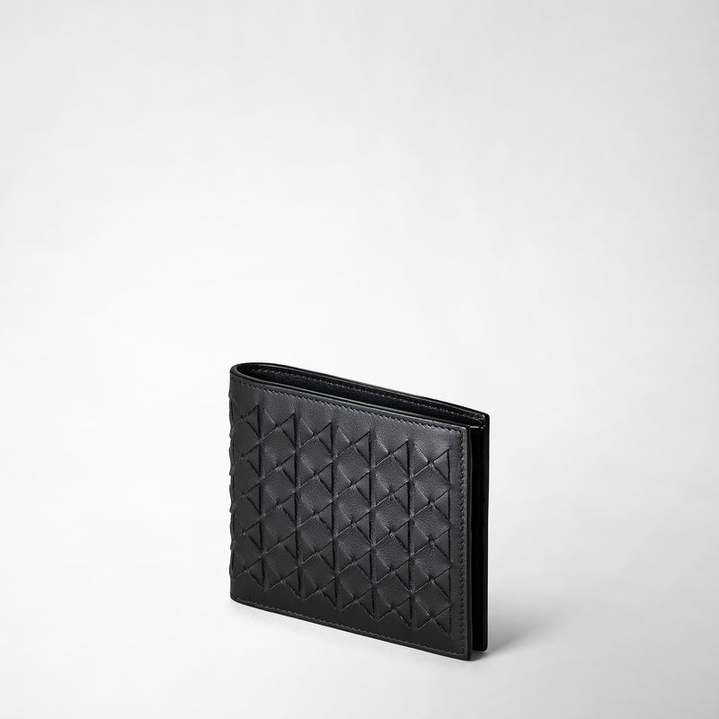 Serapian 8-card billfold in mosaico black Cyber Monday