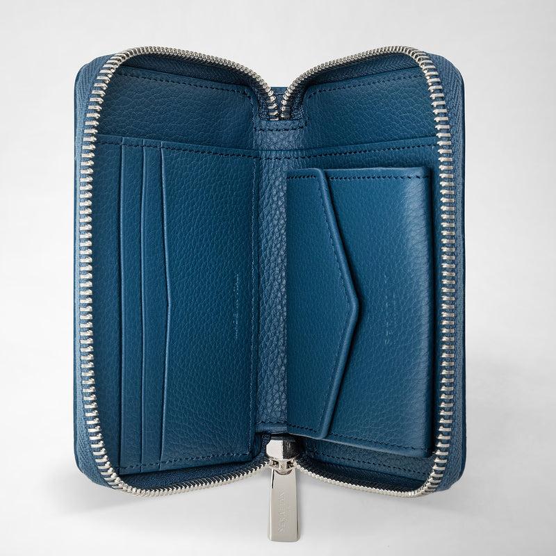 Serapian PORTAFOGLIO MINI CON ZIP IN PELLE RUGIADA Offerta Pasqua